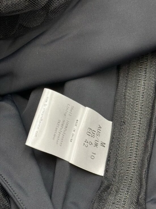 🆕 BRONX & BANCO 🧿 NWOT Rosalie Noir Floral-Appliqué Tulle Gown, Sz M US 6 - Picture 15 of 16